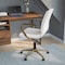 Flash Furniture White LeatherSoft Office Chair with Gold Arms GO-21111B-WH-GLD-GG - alternate 8
